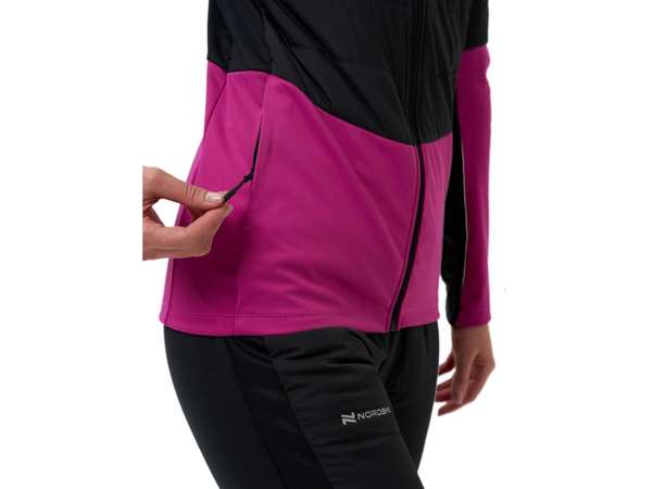 Купить Куртка для бега женская Nordski Hybrid Pro 2.0 Fuchsia/Black в Минске по низким ценам. Описание, фото, стоимость, отзывы. Доставка по Беларуси.