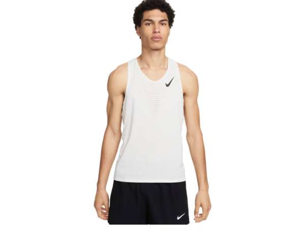 Купить Майка для бега мужская Nike Dri-FIT AeroSwift Singlet White в Минске по низким ценам. Описание, фото, стоимость, отзывы. Доставка по Беларуси.