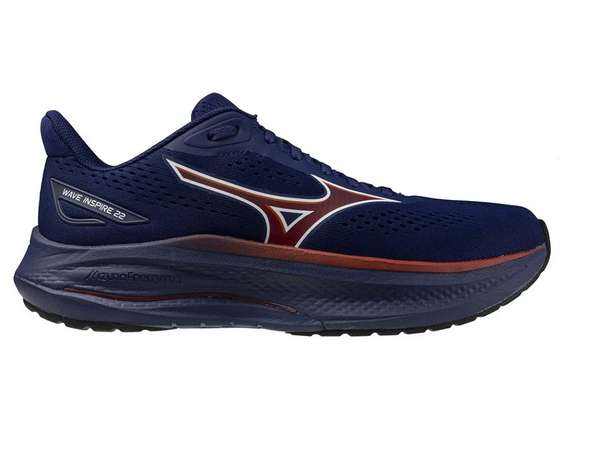 Купить Кроссовки для бега мужские Mizuno Wave Inspire 22 Navy Blue-Brown Shoes в Минске по низким ценам. Описание, фото, стоимость, отзывы. Доставка по Беларуси.
