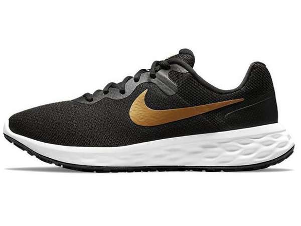 Купить Кроссовки для бега мужские Nike Revolution 6 NN Black/White/Metallic Gold в Минске по низким ценам. Описание, фото, стоимость, отзывы. Доставка по Беларуси.