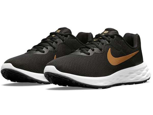 Купить Кроссовки для бега мужские Nike Revolution 6 NN Black/White/Metallic Gold в Минске по низким ценам. Описание, фото, стоимость, отзывы. Доставка по Беларуси.